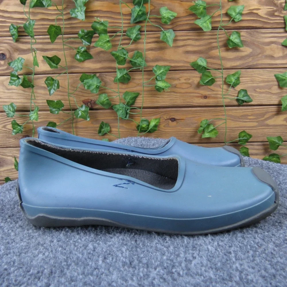 Danly Blue‎ Rubber Rain Skimmer Shoes Women's 8 Waterproof Slip-On